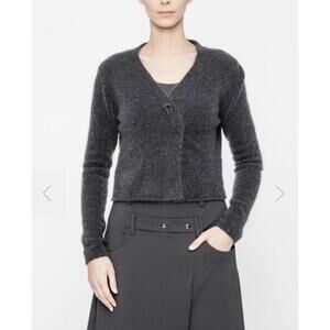 Designer Sarah Pacini Mohair Merino Wool Cardigan (Burgundy), Women's Small